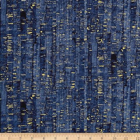 Windham Quilt Fabrics Uncorked Denim Metallic Gold Quilt 